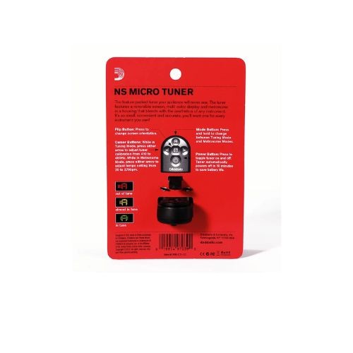 Afinador Cromático D'addario Micro Headstock Tuner Pw-ct-12 