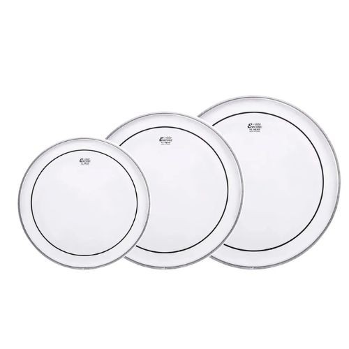 Kit Peles Encore by Remo Pinstripe Clear 10 12 14 Transparente En-po24-pp Para Bateria 