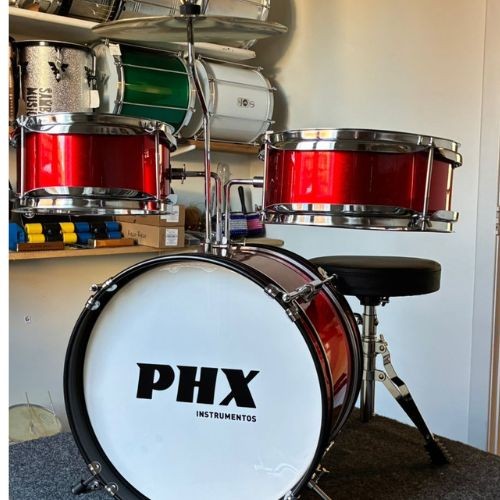Bateria Infantil 3 Peças 14" Phx Bip-14 Vinho 
