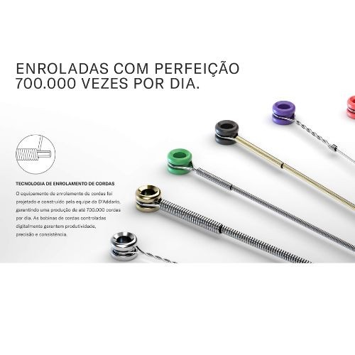 Encordoamento Para Violão Aço 11-52 Com Corda Extra Pl011 D'addario 85/15 Bronze Ez910-b 