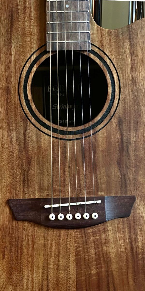Violão Strinberg Forest Fs4d ks Koa Satin Folk Eletroacústico Aço Com Pré Se-50 e Afinador 