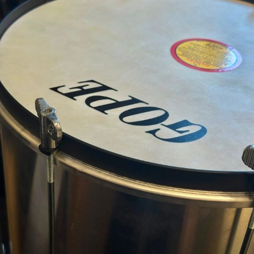 Surdo Gope Alumínio 16"x60cm Pele Animal Com Tripé Bal6016pe 