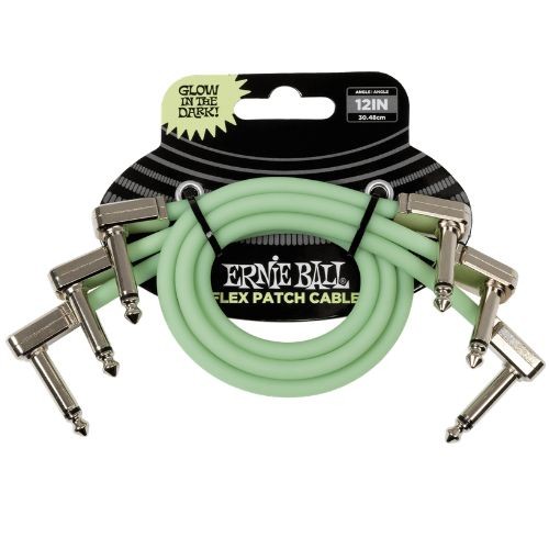 Cabo Para Pedal Ernie Ball  Flex Patch 30 cm Glow in Dark Com 3 Und  P06476 