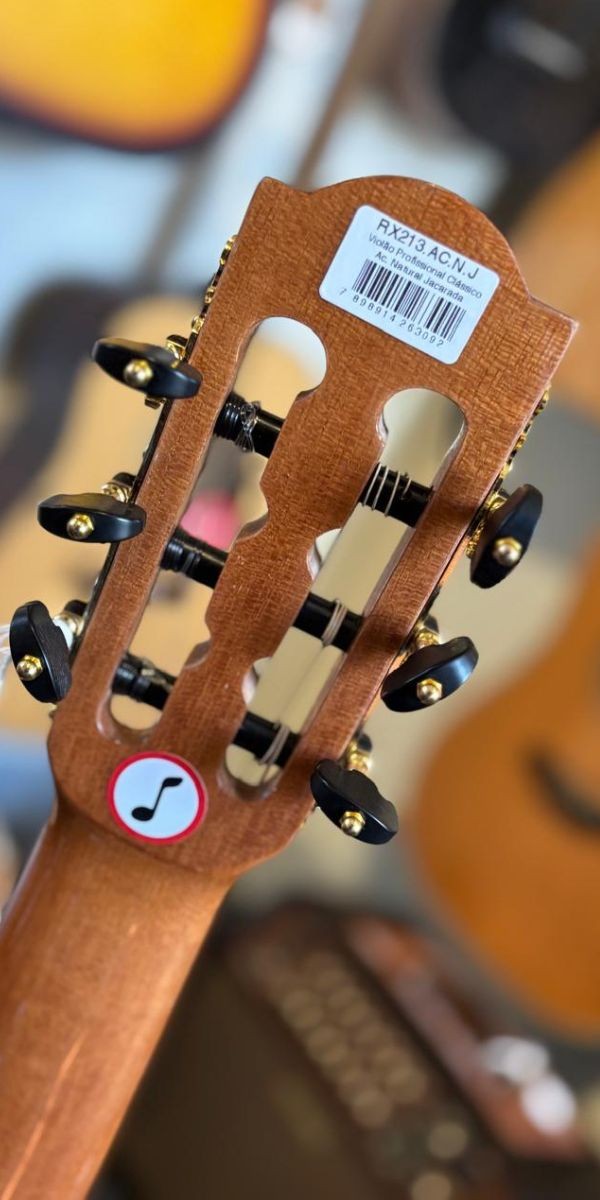 Violão Nylon Acústico Rozini Rx213 Acnj Natural Brilho Profissional Clássico 