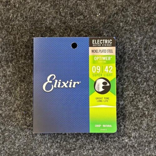 Encordoamento Elixir Optiweb 009 Super Light Para Guitarra 