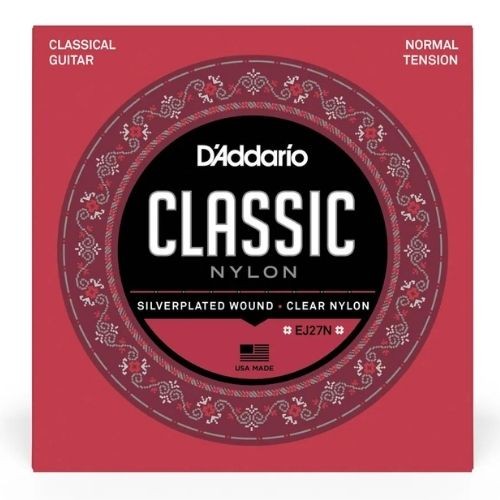 Encordoamento Violão Nylon D'addario Classic Ej27n Tensão Normal 