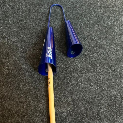 Agogô Duplo Gope Selfie Azul Profissional Com Baqueta 678sa 