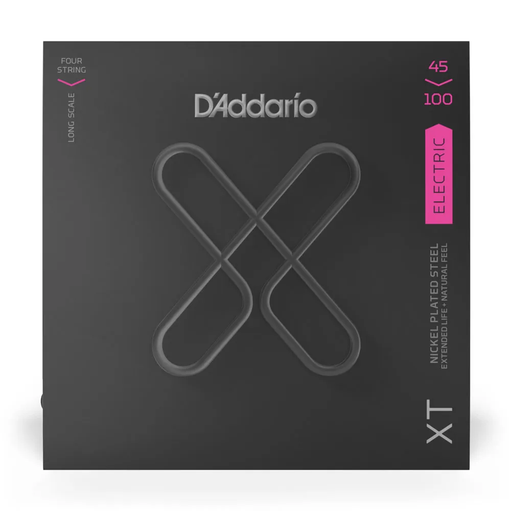 Encordoamento Para Baixo 4 Cordas Revestido 45-100 Escala Longa D'addario xt Nickel Xtb45100 
