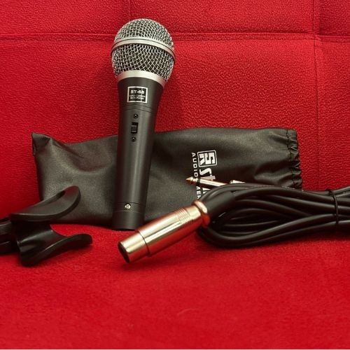 Microfone Dinâmico Staner St68 Supercardioide Xlr Com Cabo e Bag 