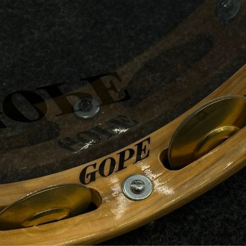 Pandeiro Gope 11" Madeira 8 Afinadores Pele Cristal 6414pecrc 
