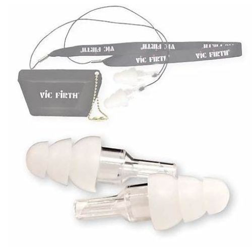 Protetor Auricular Vic Firth High-fidelity Grande Branco Vicearplugl2 Com Estojo 