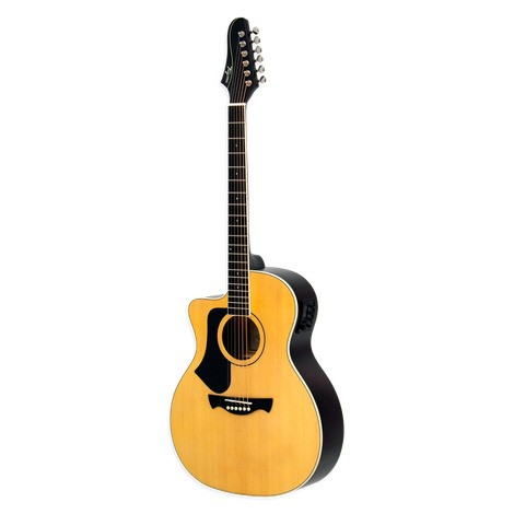 Violão Grand Auditorium Elétrico Canhoto Agathis Latin America Rio Negro Natural Amber Satin Ntabs 