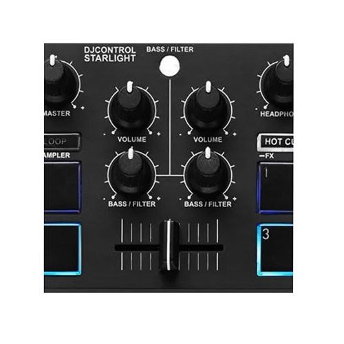 Controladora dj Hercules Djcontrol Starlight Serato dj Lite Rgb Compacta 