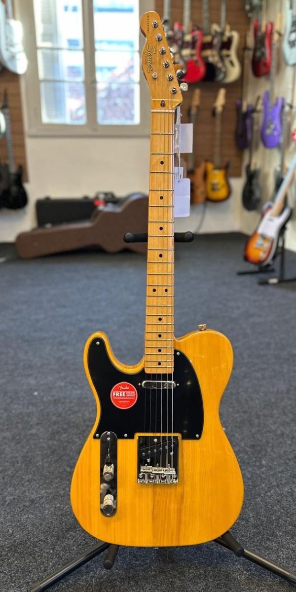 Guitarra Squier Affinity Series Telecaster Left-handed Canhota Butterscotch Blonde Maple by Fender 
