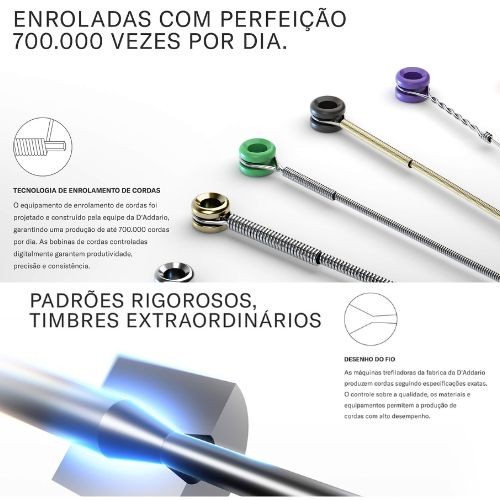 Encordoamento Guitarra D’addario Exl115-b 011-049 xl Nickel + mi Extra 