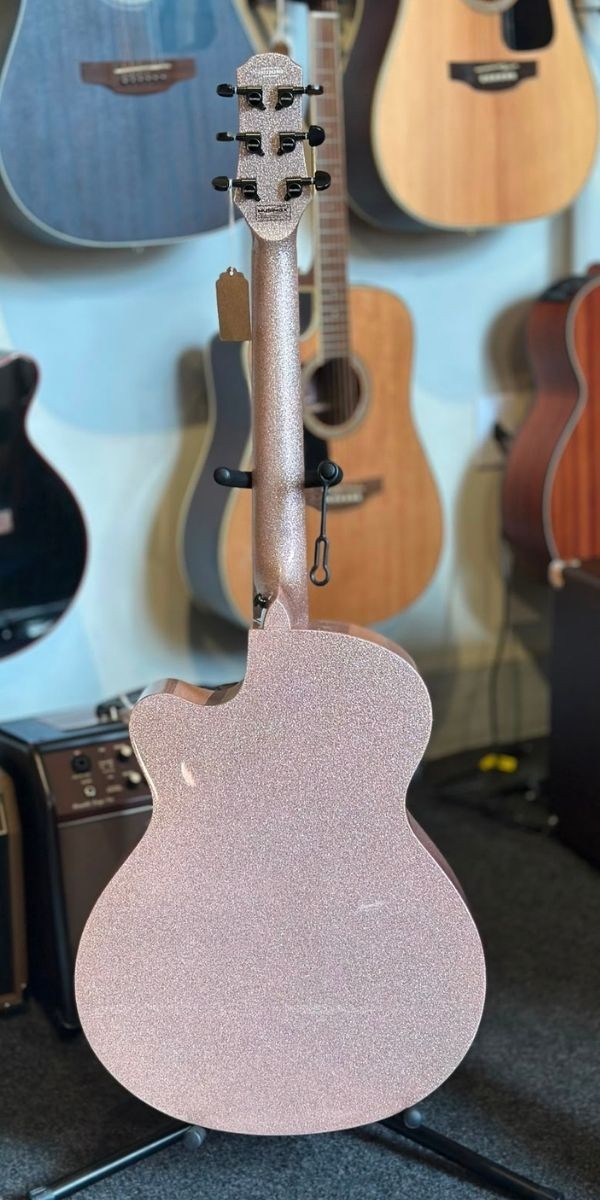 Violão Strinberg Ca50c pk Pink Sparkle Cromo Eletroacústico Aço Cutaway 