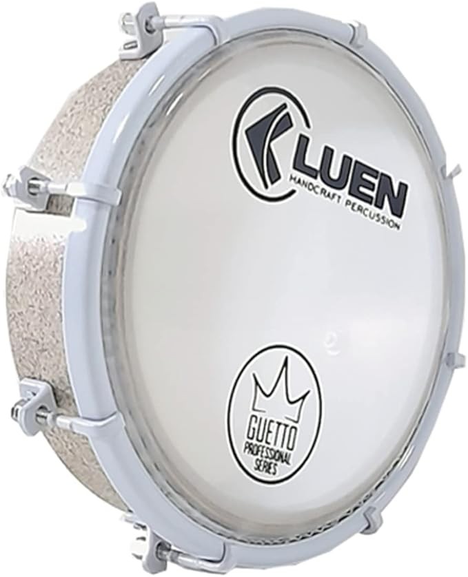 Tamborim 6" Luen Branco Guiter Pele Leitosa Guetto Mulher 