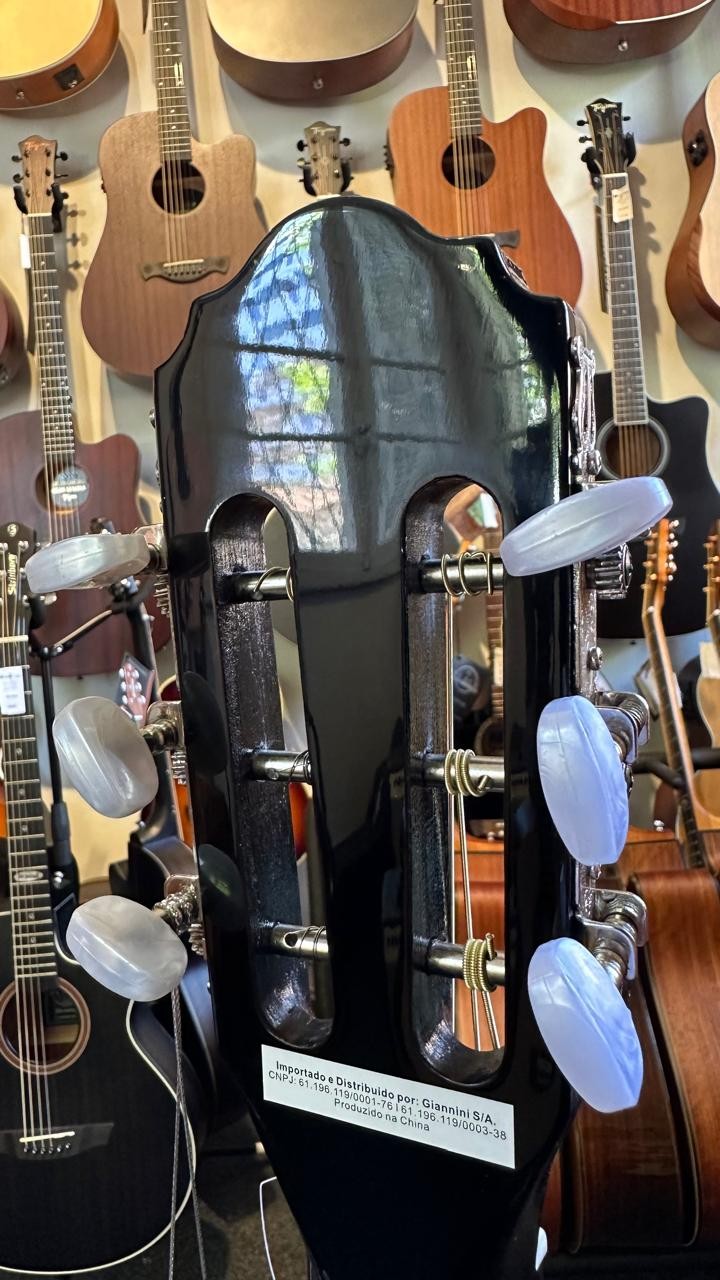 Violão Giannini Sf-14 Ceq Aço Preto Flat Eletroacústico
