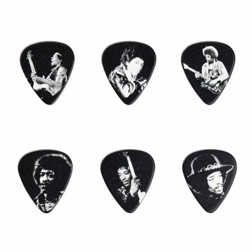 Palheta Dunlop Jimi Hendrix Silver Portrait Medium Jhpt06m – Lata Com 12 Unidades 