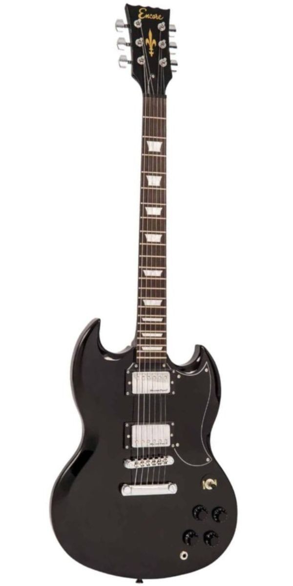 Guitarra Encore by Vinatge sg E69 Gloss Black 