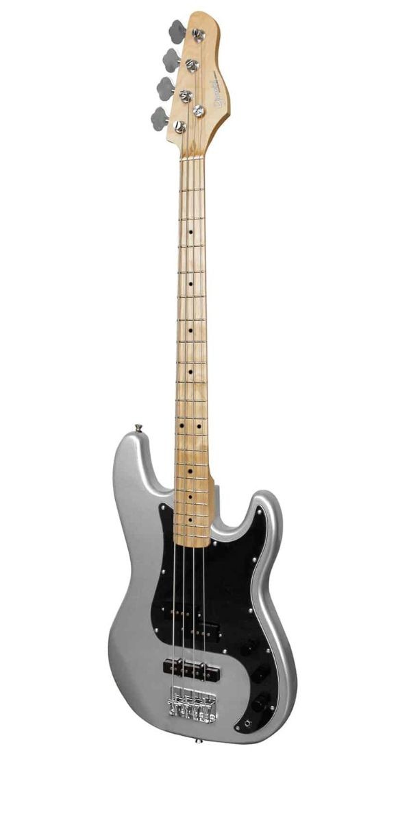 Contrabaixo Giannini Gp-102 Sv/bk 4 Cordas Silver Com Escala Maple e Escudo Black 