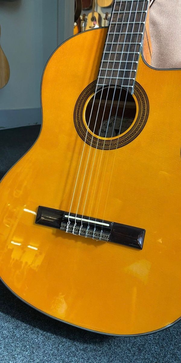 Violão Eagle ch 800 Clássico Vintage Cutaway Ativo Nylon Com Bag Deluxe 