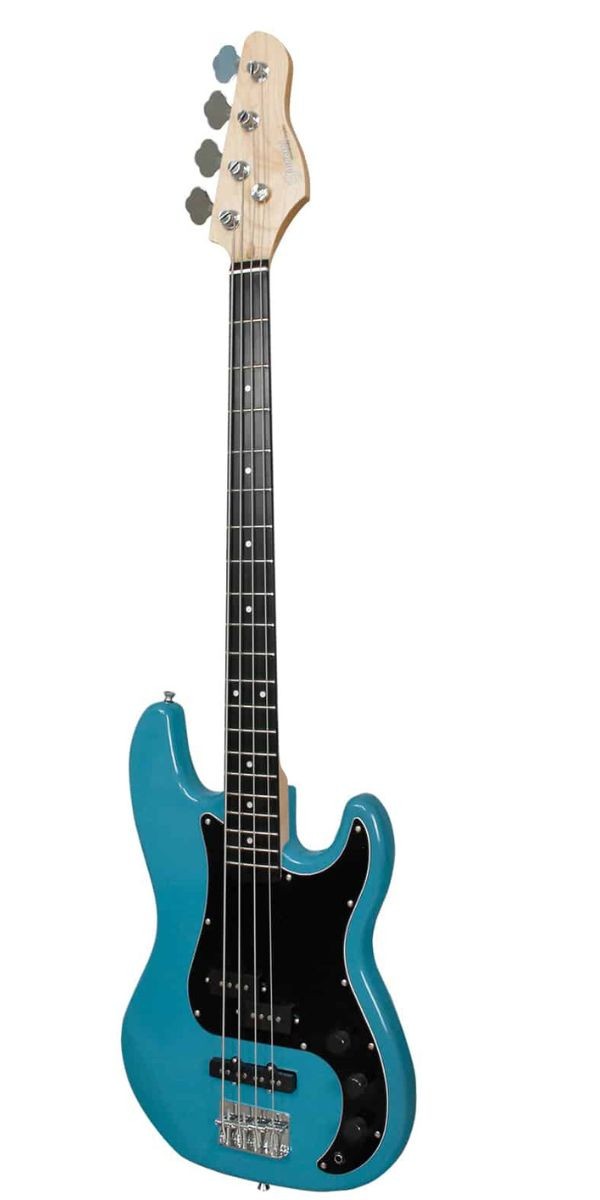 Contrabaixo Giannini Gp-100 Nb/bk 4 Cordas Navagio Blue Com Escudo Black 