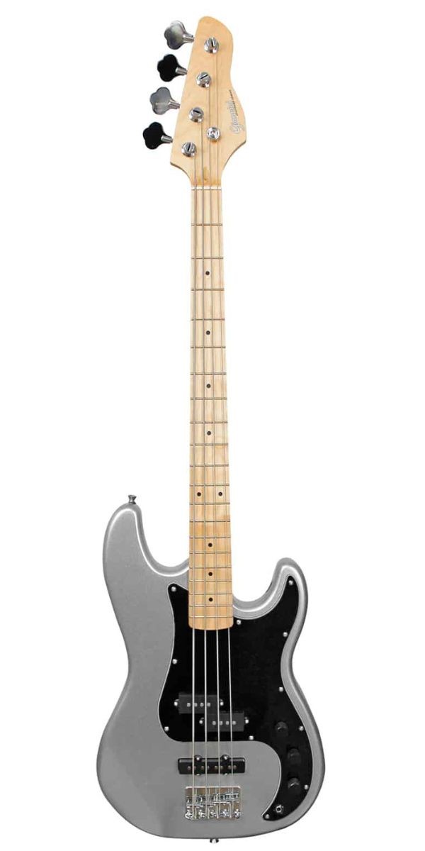 Contrabaixo Giannini Gp-102 Sv/bk 4 Cordas Silver Com Escala Maple e Escudo Black 