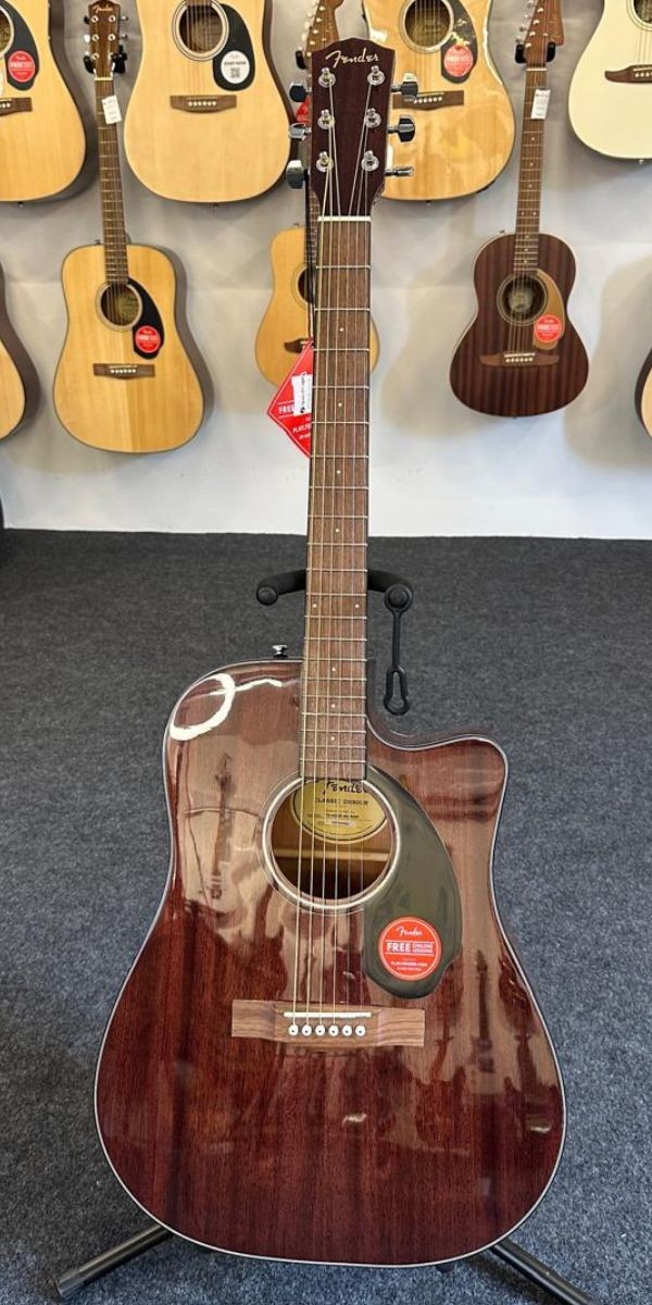 Violão Fender Cd-60sce All-mahogany Dreadnought Eletroacústico Com Fishman 