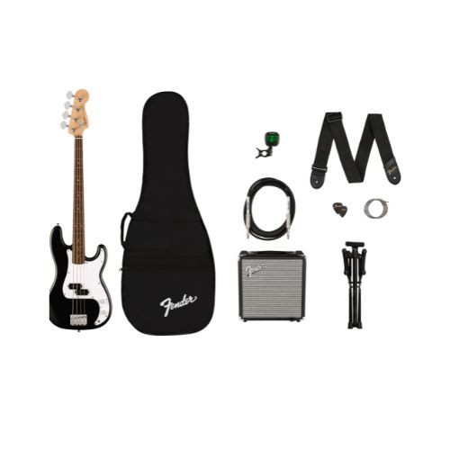 Baixo Fender Precision Squier Debut Collection Black Pack 