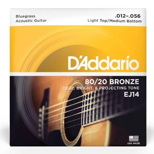 Encordoamento Para Violão Aço 12-56 D'addario 80/20 Bronze Ej14 