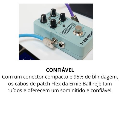 Cabo Para Pedal Ernie Ball  Flex Patch 30cm Azul P06061 