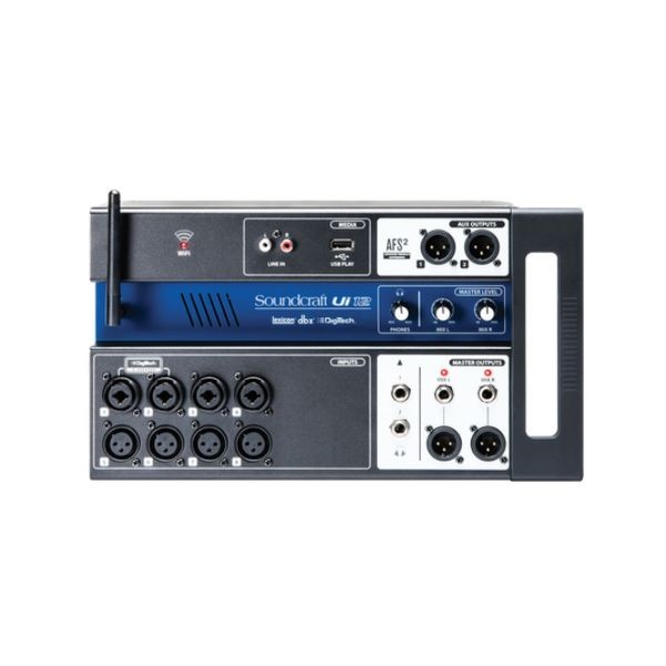 Mesa de Som Digital 12 Canais Ui-12 Preto/azul Soundcraft 