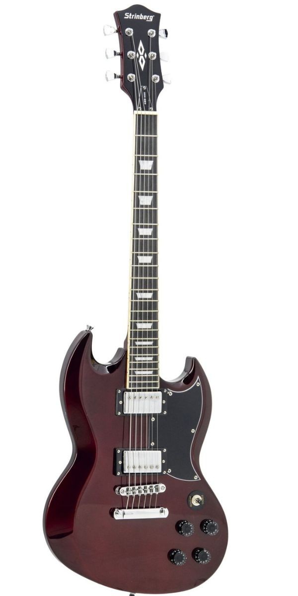 Guitarra Strinberg Gss400 wr Double Cut Wine Red hh — Timbre Encorpado, Ponte Fixa e Visual Rock 