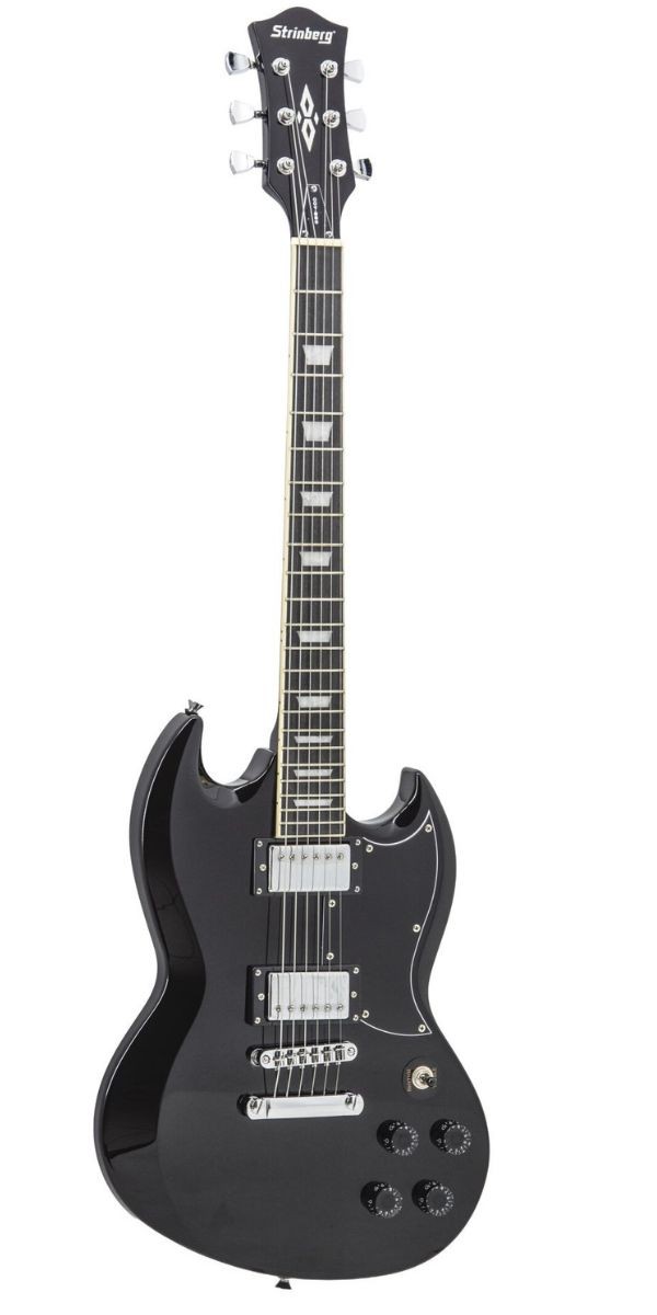 Guitarra Strinberg Gss400 bk Double Cut Black hh — Timbre Encorpado, Ponte Fixa e Visual Rock 