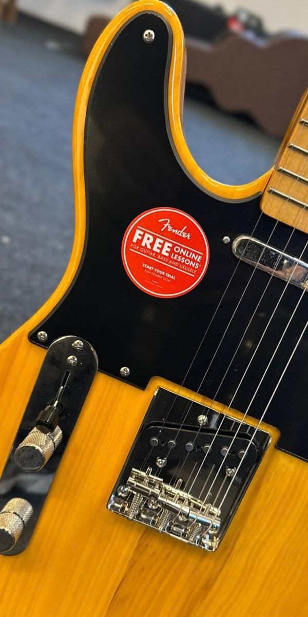 Guitarra Squier Affinity Series Telecaster Left-handed Canhota Butterscotch Blonde Maple by Fender 