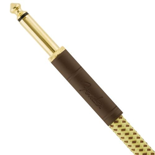 Cabo Fender Deluxe Series Tweed 15 ft P10 Reto/reto Para Guitarra e Baixo 