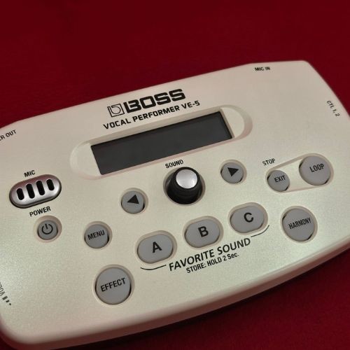 Pedal Voz Boss Ve-5 wh Vocal Performer Branco Com Looper e Efeitos Vocais 