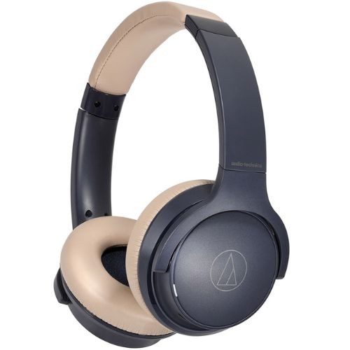 Fone Sem Fio Audio-technica Ath-s220bt Nbg Azul/bege Bluetooth 60h 