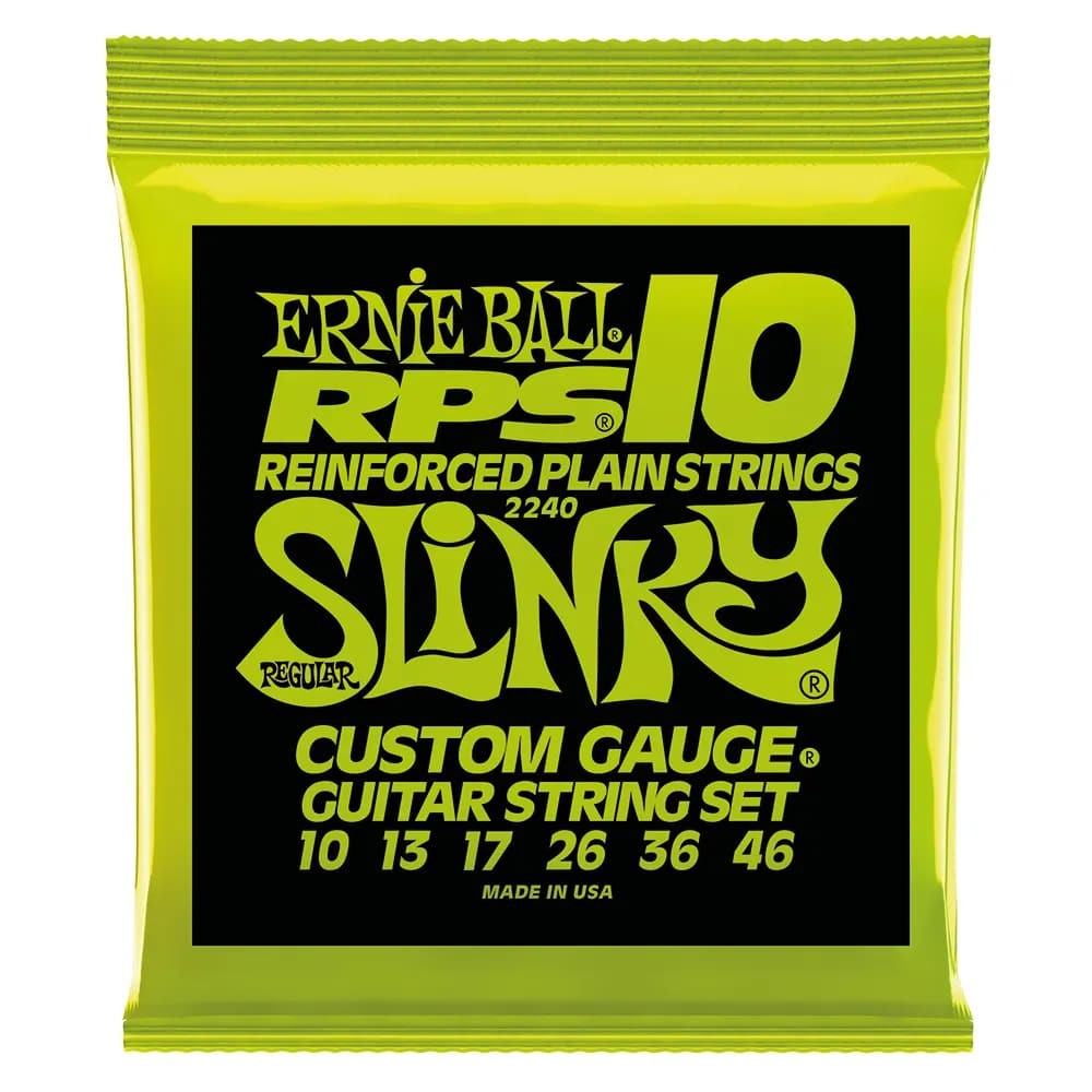 Encordoamento Ernie Ball 010 Regular Slinky Rps Níquel Para Guitarra