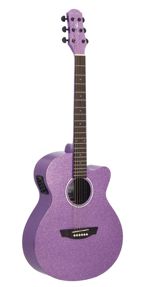 Violão Strinberg Ca50c pp Cromo Purple Sparkle Eletroacústico de Aço Com Cutaway 