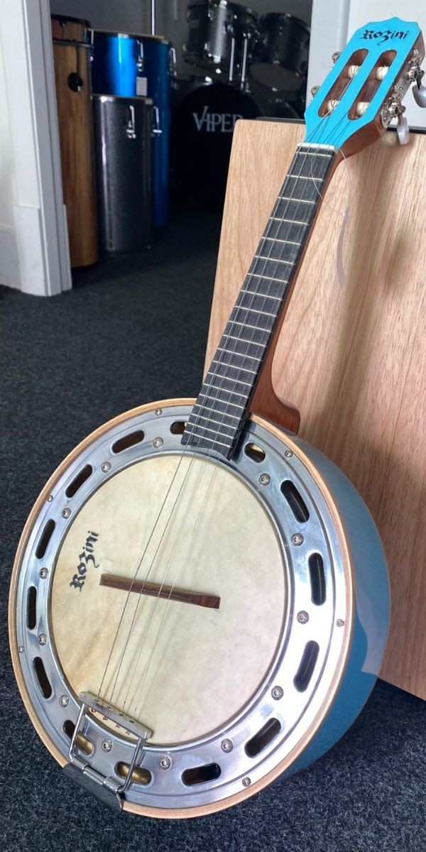 Banjo Rozini Rj11.el.az Color Azul Caixa Larga Elétrico Passivo 