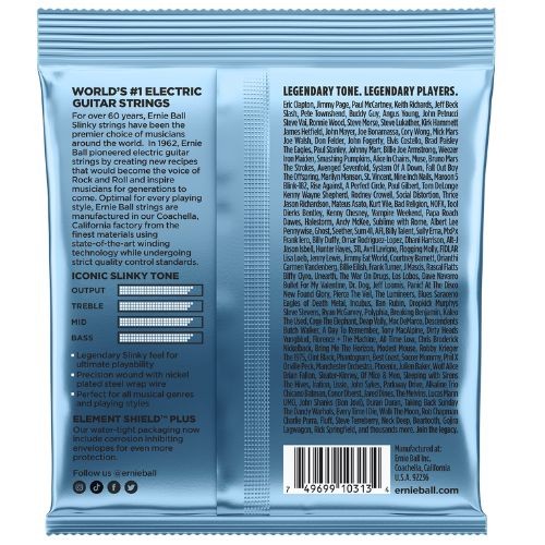Encordoamento Ernie Ball Turbo Slinky 0095–046 P02224 Para Guitarra 