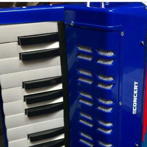 Acordeon Infantil Concert Ca8 bl Azul Sanfona Compacta Para Iniciantes 