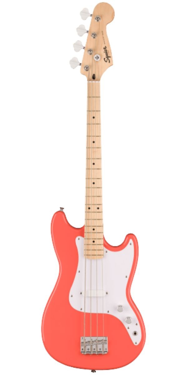 Baixo Squier by Fender Sonic Bronco Bass 4 Cordas Short Scale Maple Tahitian Coral 