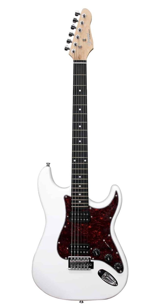 Guitarra Giannini G-102 Wh/tt Strato hh White Com Escudo Tortoise e 2 Humbuckers 