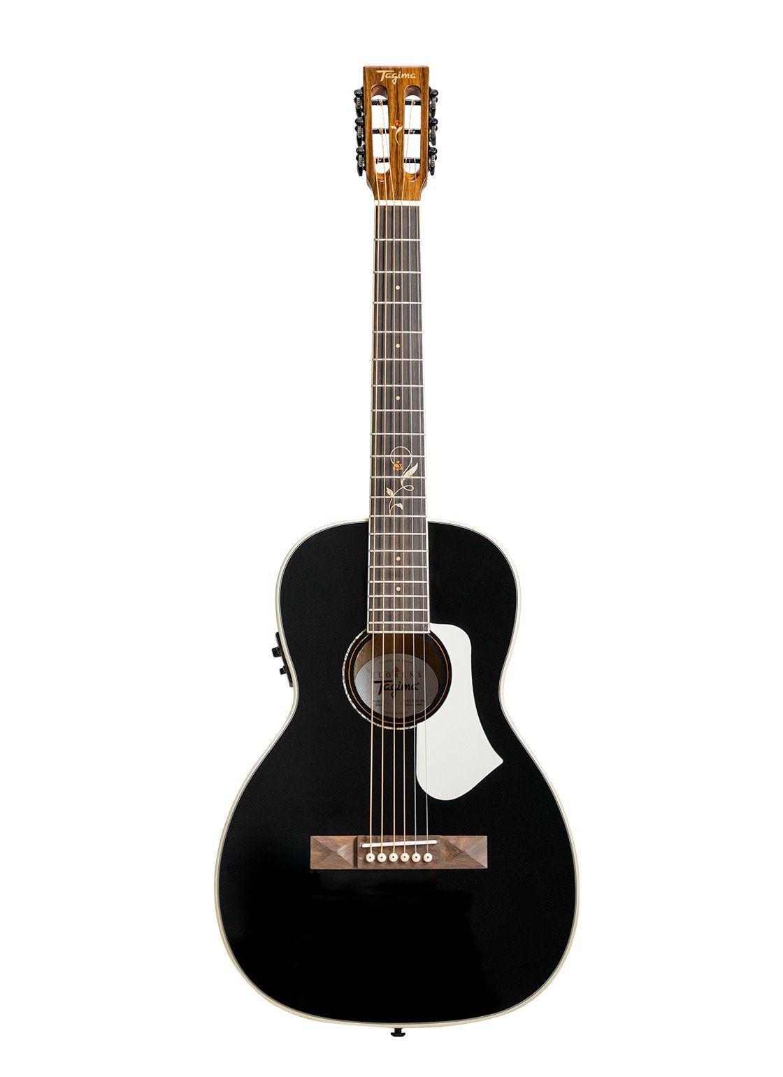 Violão Parlor Elétrico Tagima Flamed Okume Fs-500 Preto 