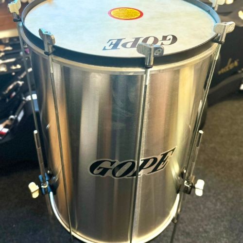 Surdo Gope Alumínio 16"x60cm Pele Animal Com Tripé Bal6016pe 