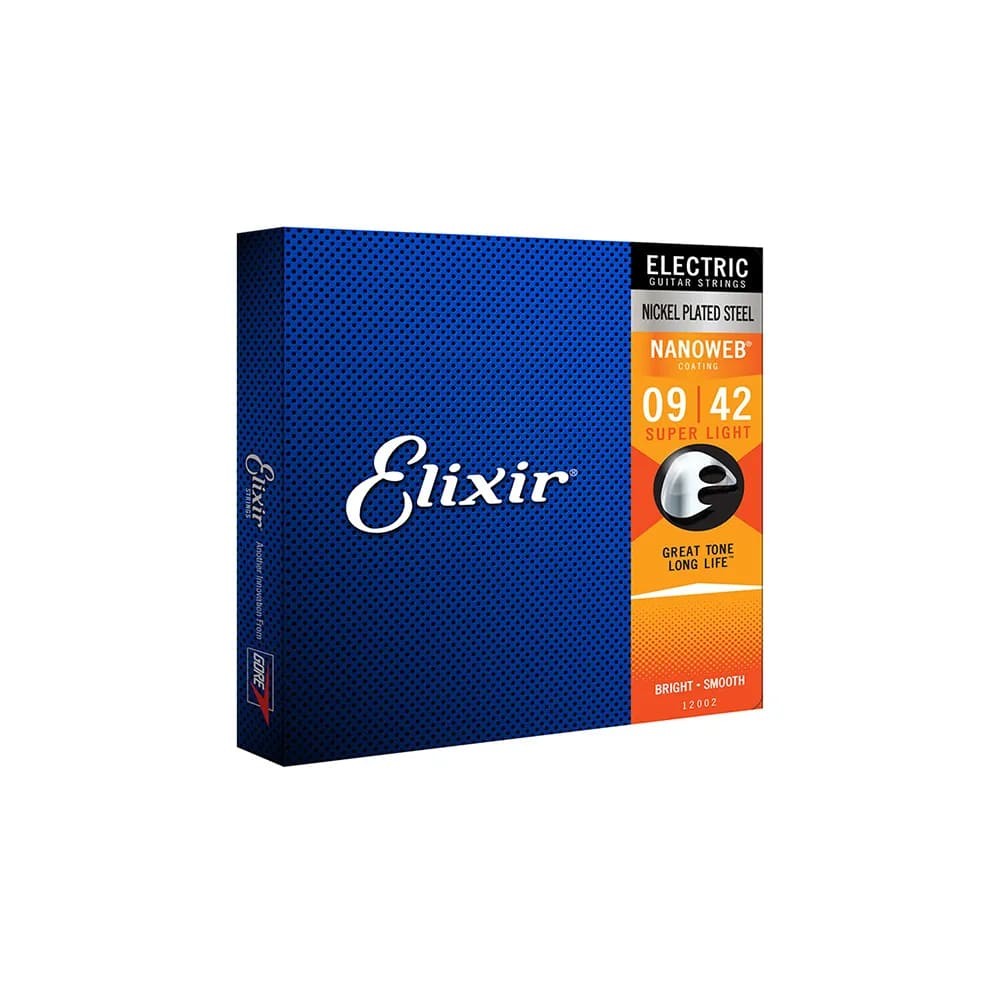 Encordoamento Elixir Nanoweb 009 Super Light Para Guitarra 