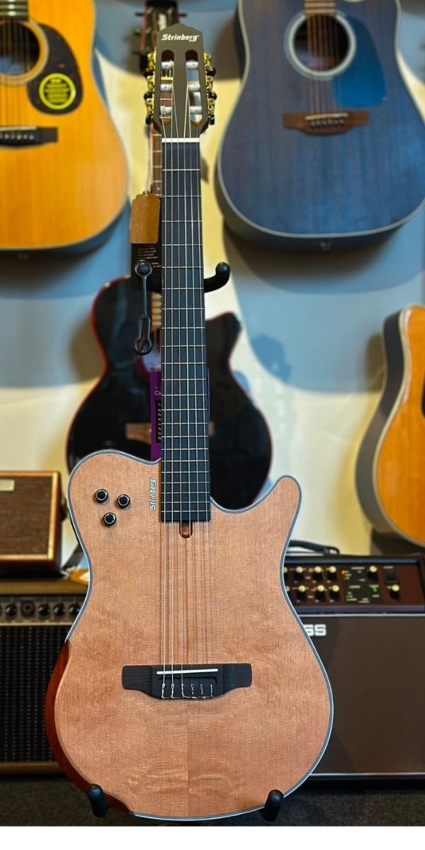Violão Strinberg Soul Ssc60 ns Nylon Elétrico Semi-sólido Cutaway Natural Com Bag 